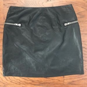 BCBGeneration black faux leather mini with zippers